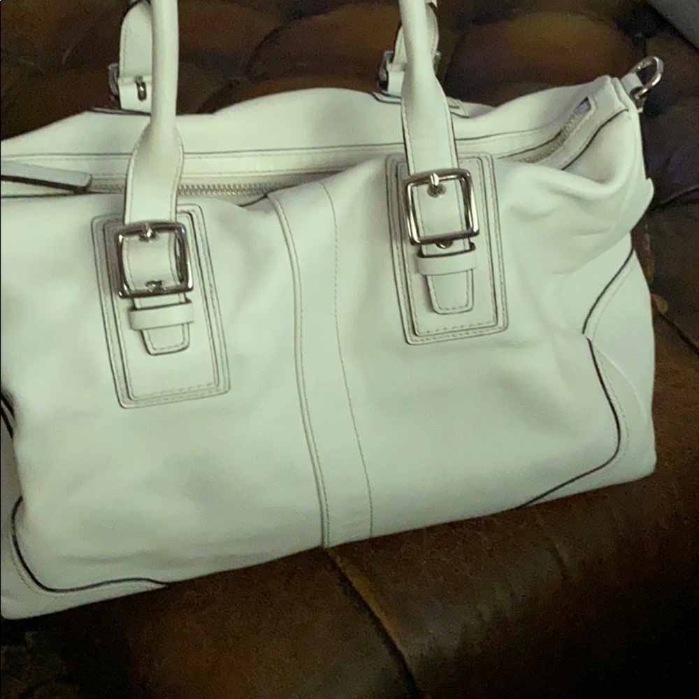 Coach white handbag